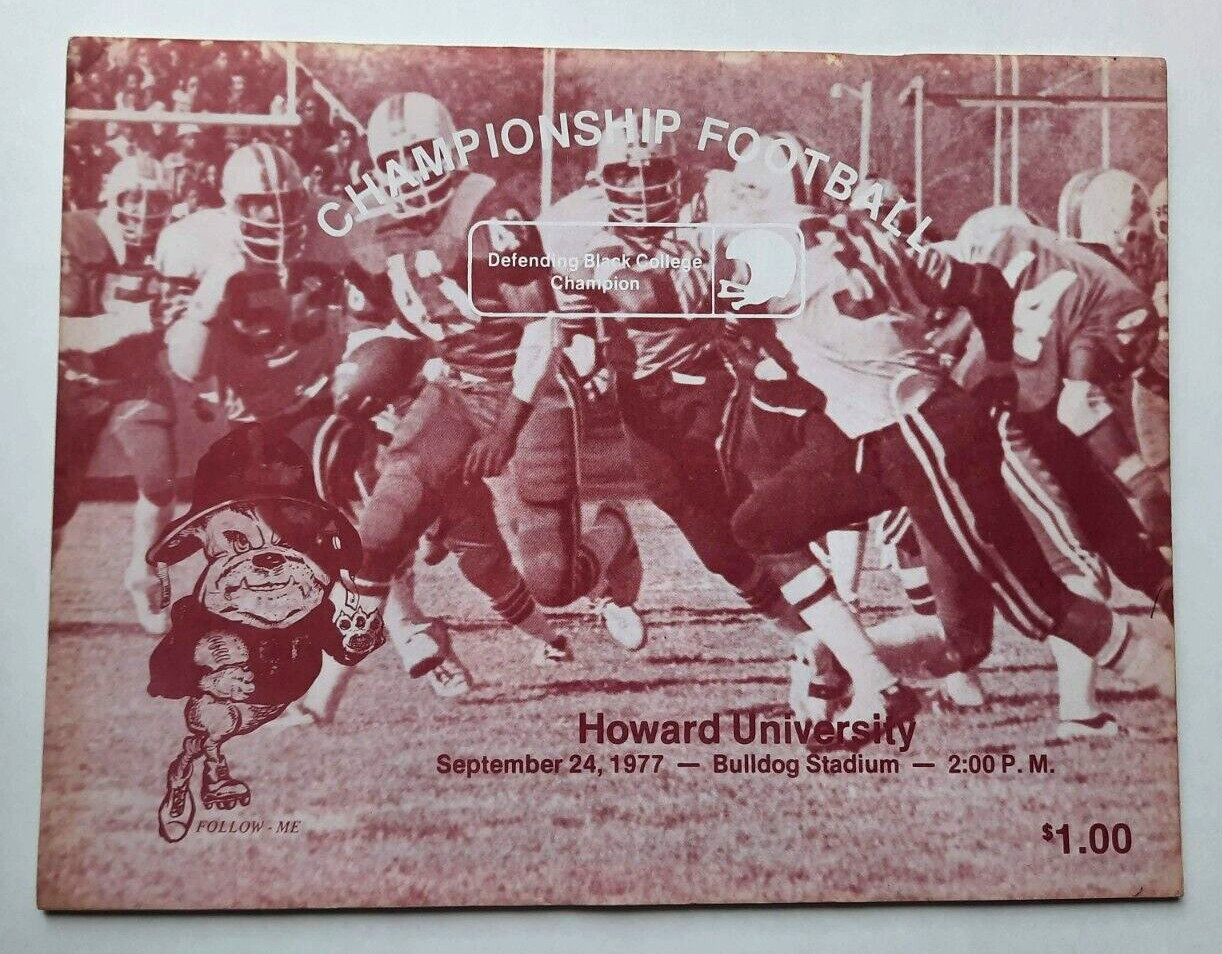 S.C. STATE vs HOWARD Vintage College Football program  September 24 1977