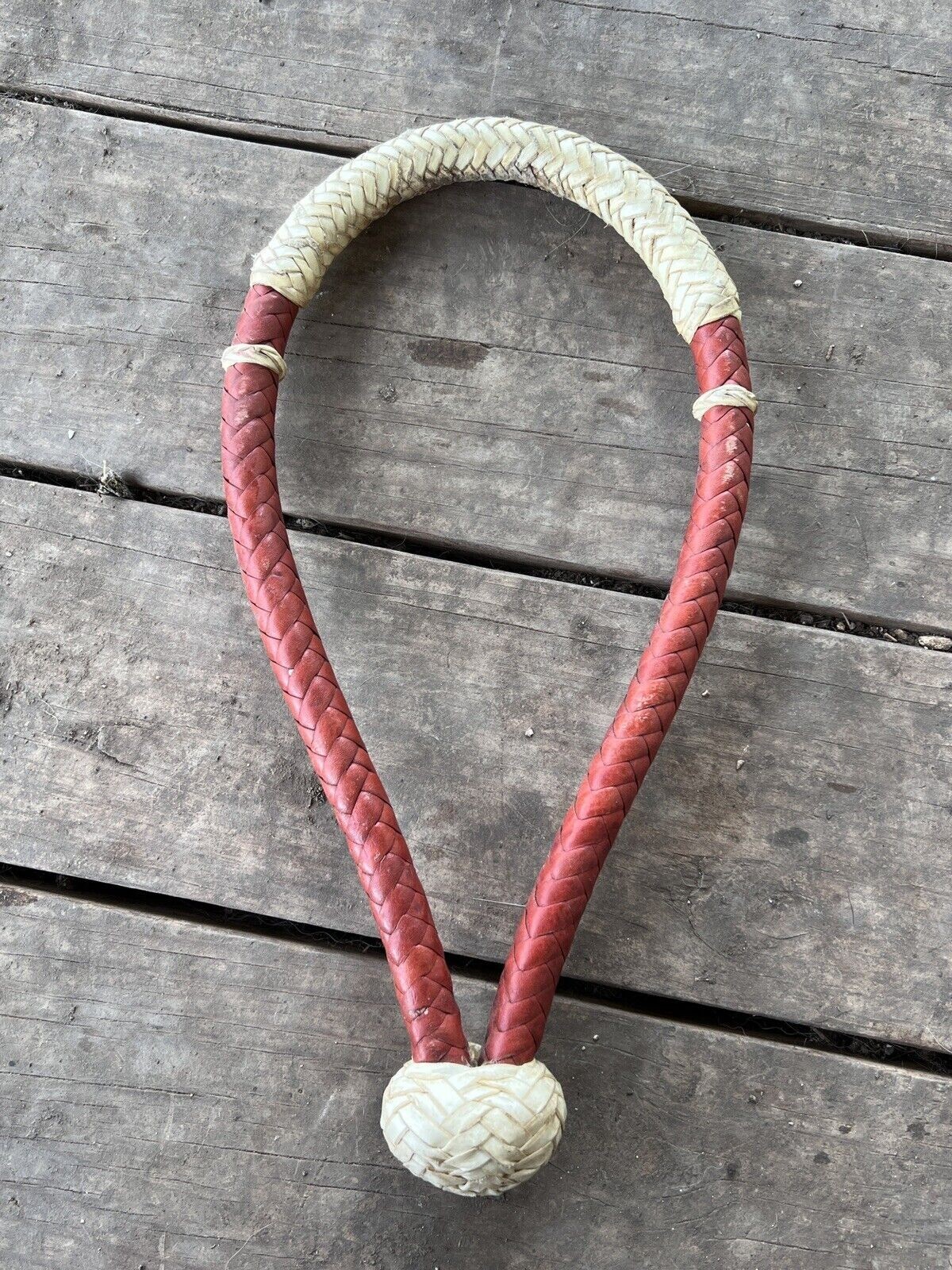 Showman Western Natural &Red  Braided Rawhide Core BOSAL Horse Tack