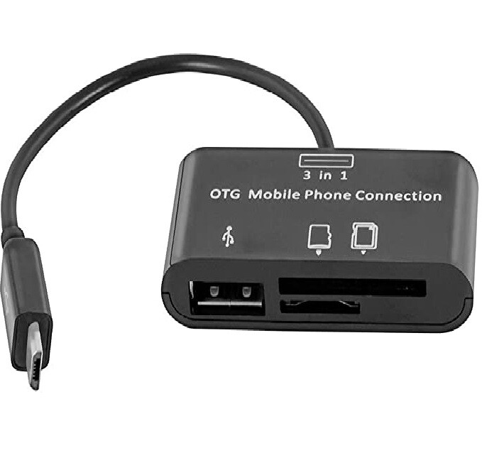 3 in 1 Micro USB OTG  Adapter SD/Micro SD TF Card Reader With USB 3.0 Female