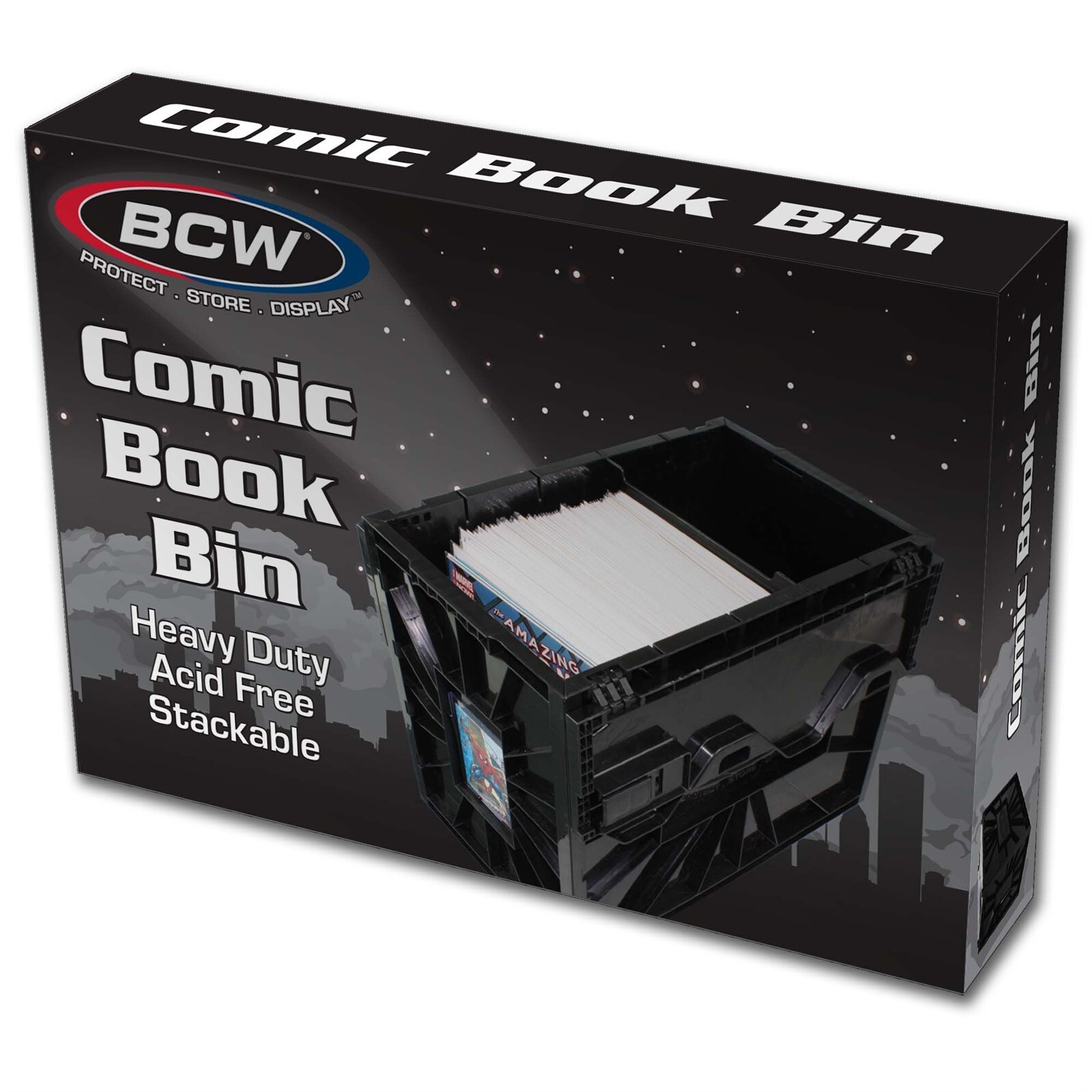 5 BCW Short Comic Book Storage Box Bin Plastic Heavy Duty Stackable Durable Safe