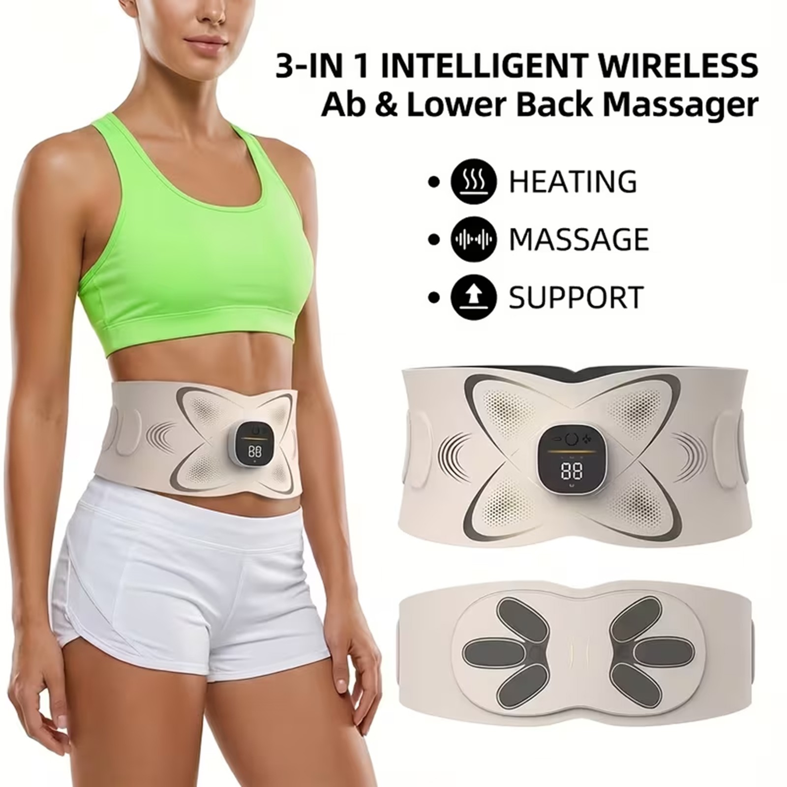 Waist Massage Belt Electric Vibration Body Slimming Belt Weight Loss Fat Burning