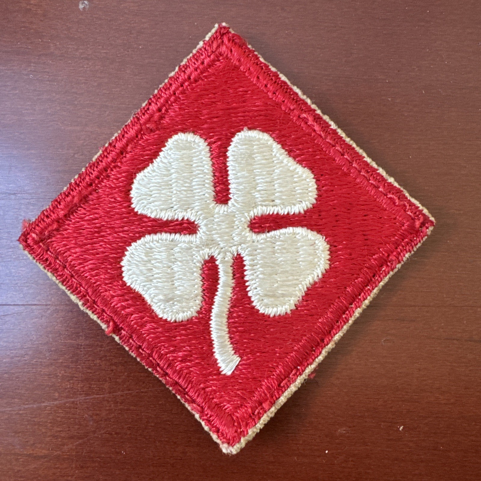 WW2 US Army 4th Army SSI Shoulder Patch Cut Edge Original War-Time Issue