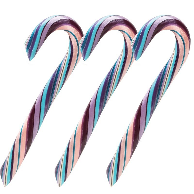 Hammond's Cotton Candy Flavored Candy Canes  Individually wrapped Set of 3