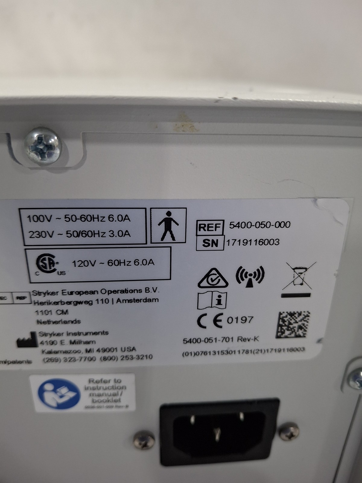 Stryker 5400-050 Core Powered Instrument Driver