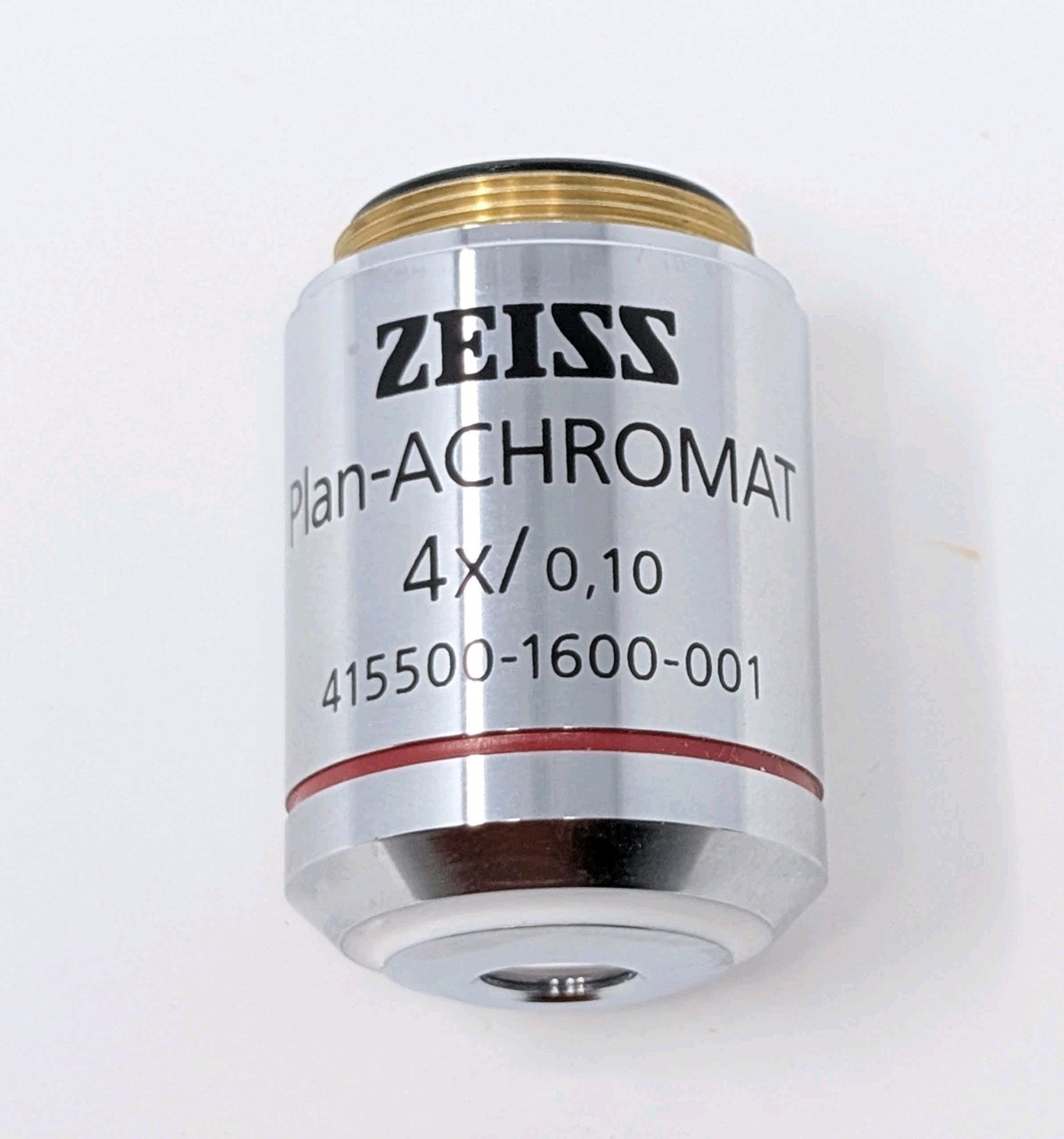 Zeiss Primo Plan-Achromat 4X/.10NA  PH0 Phase Contrast Objective Microscope Lens