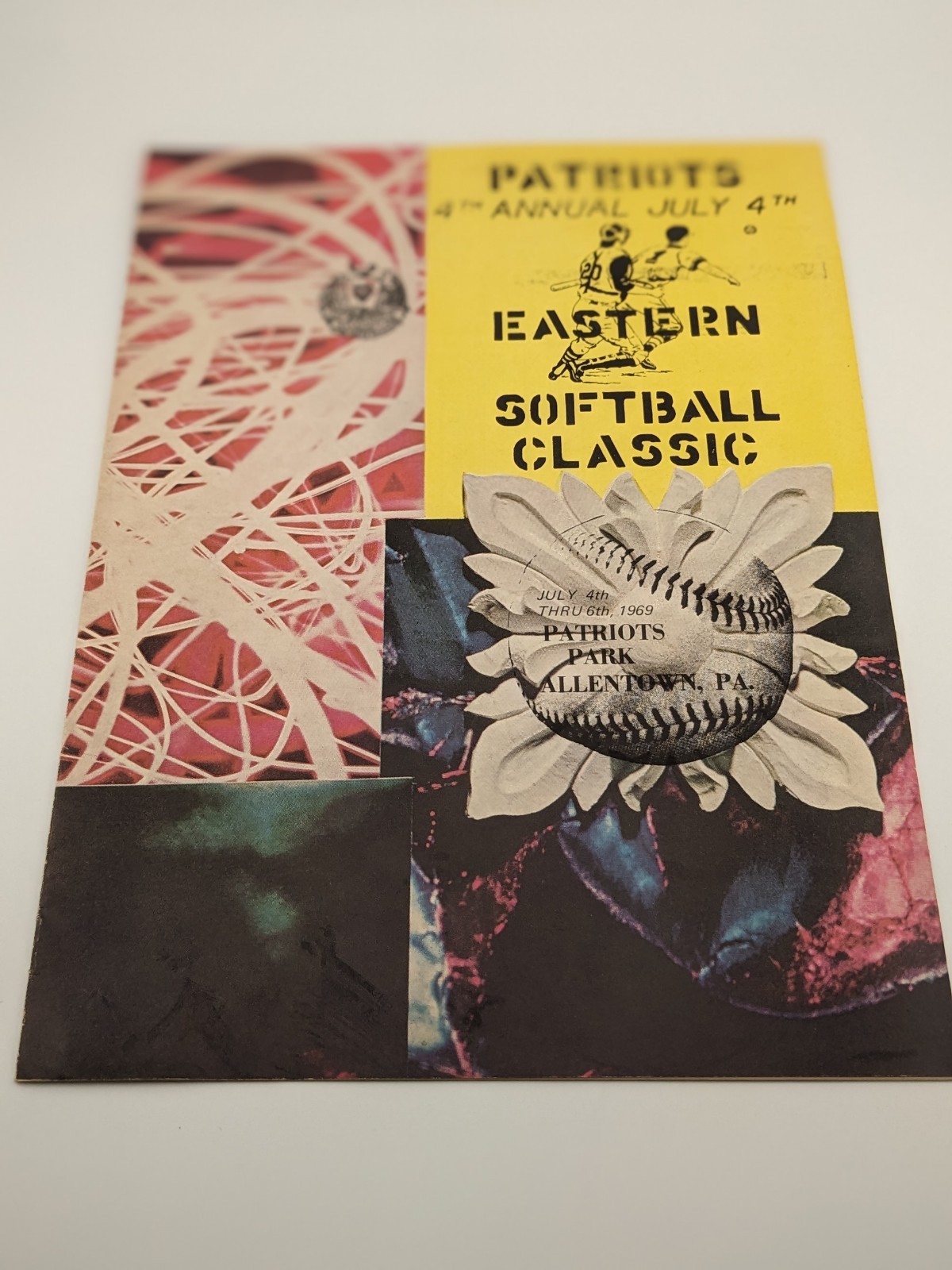 Patriots 4th Annual July 4th Eastern Softball Classic 1969 Program Patriots Park