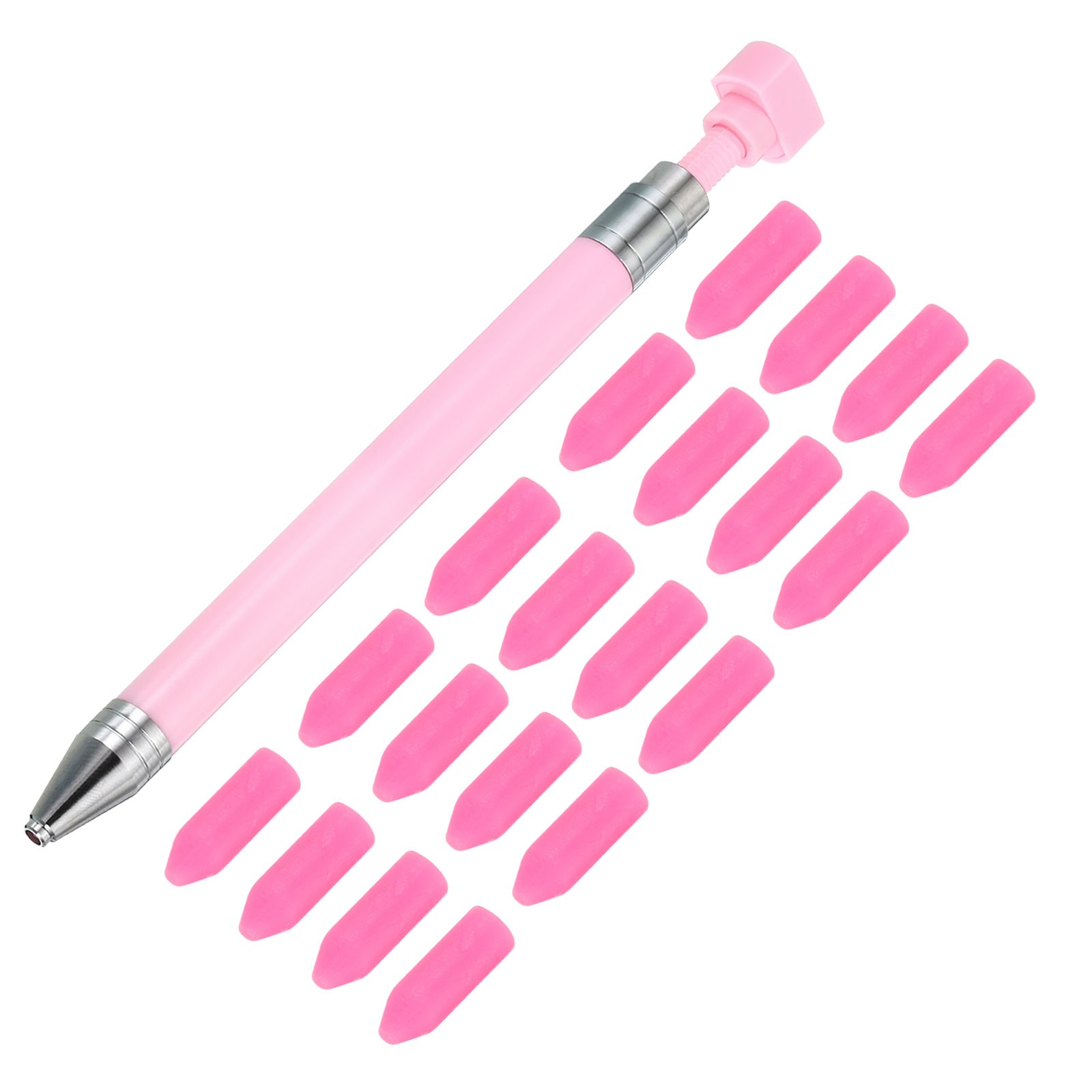 Diamond Art Pen with Wax, Diamond Art Refillable Wax Pen with 20Pcs Wax, Pink