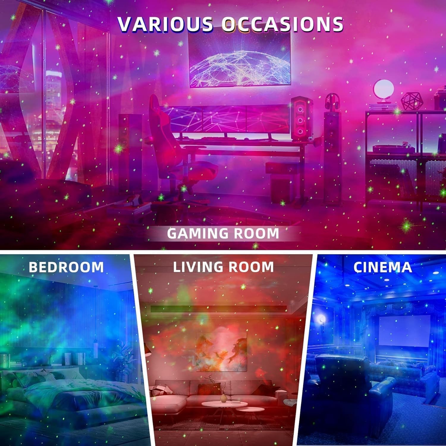 LED Astronaut Night Light Lamp Starry Galaxy Projector Nebula Star w/Remote Gift