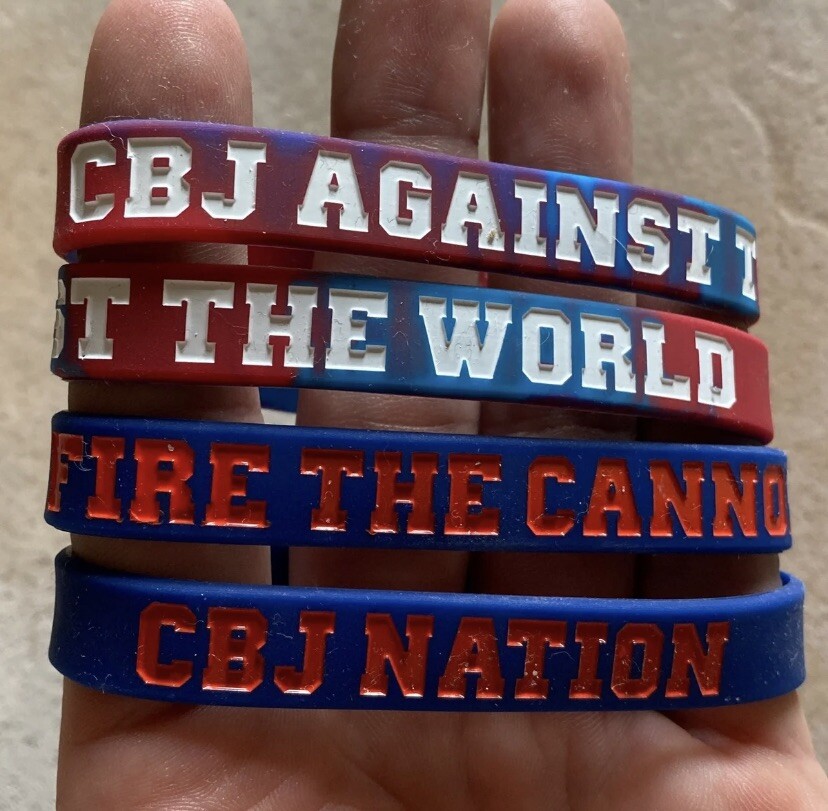 LOT OF 4 - Columbus Blue Jackets NHL Hockey CBJ Cannon Wristbands Bracelets