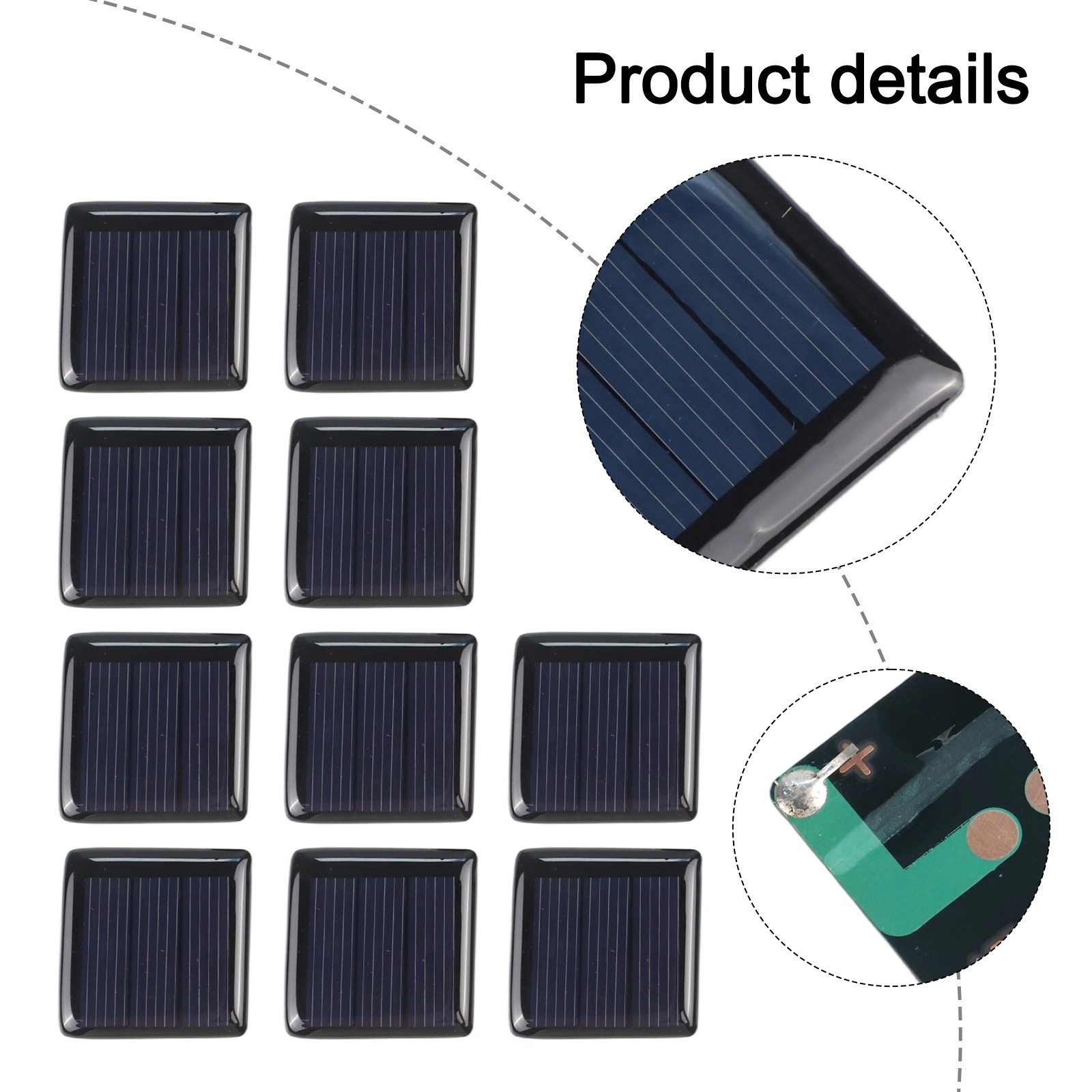Solar Panel Cells Pack of 10 Suitable for Small Solar Systems and Projects