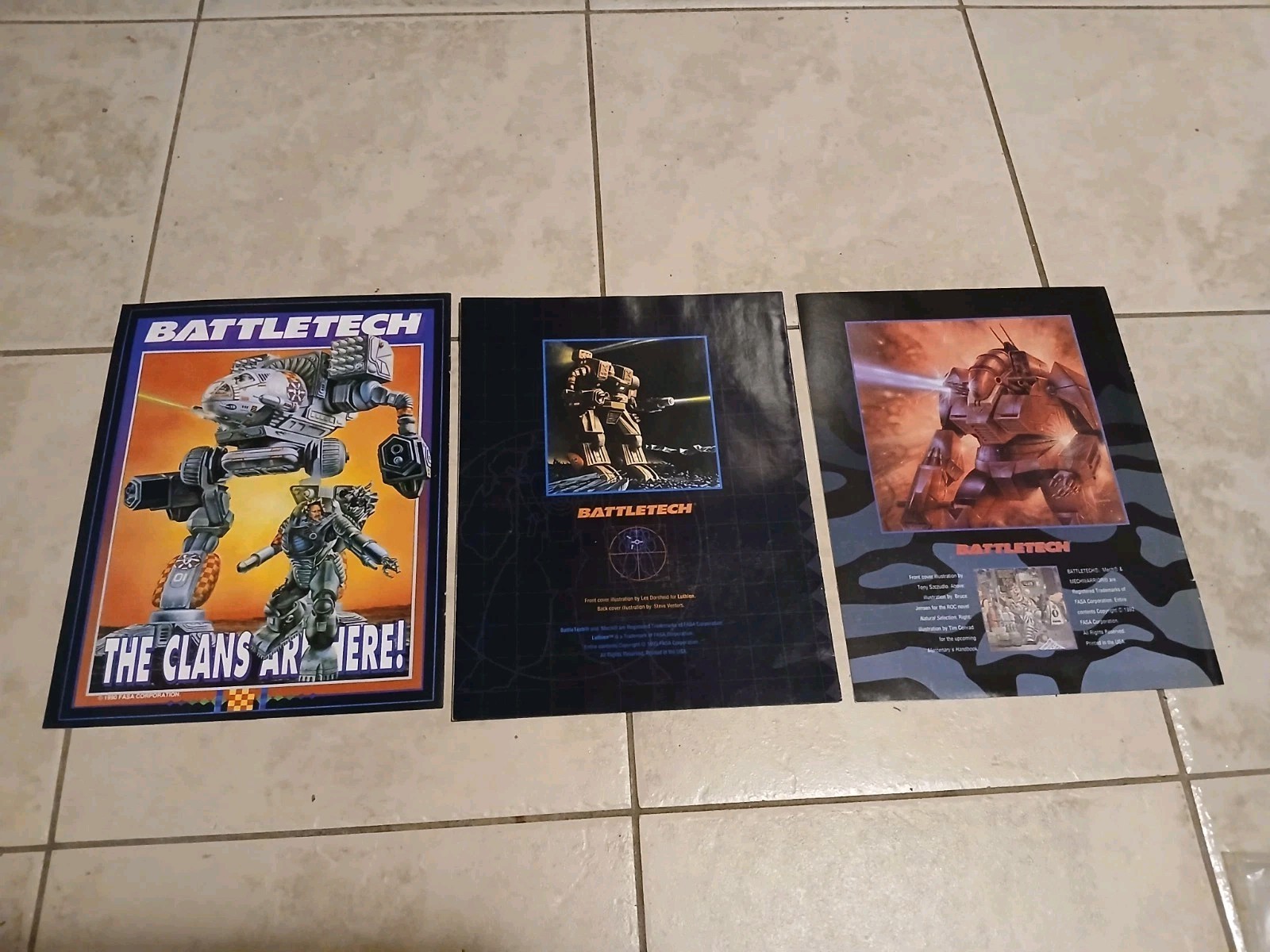 1990,1992,1993 Battletech Update Brochures Ex-MT