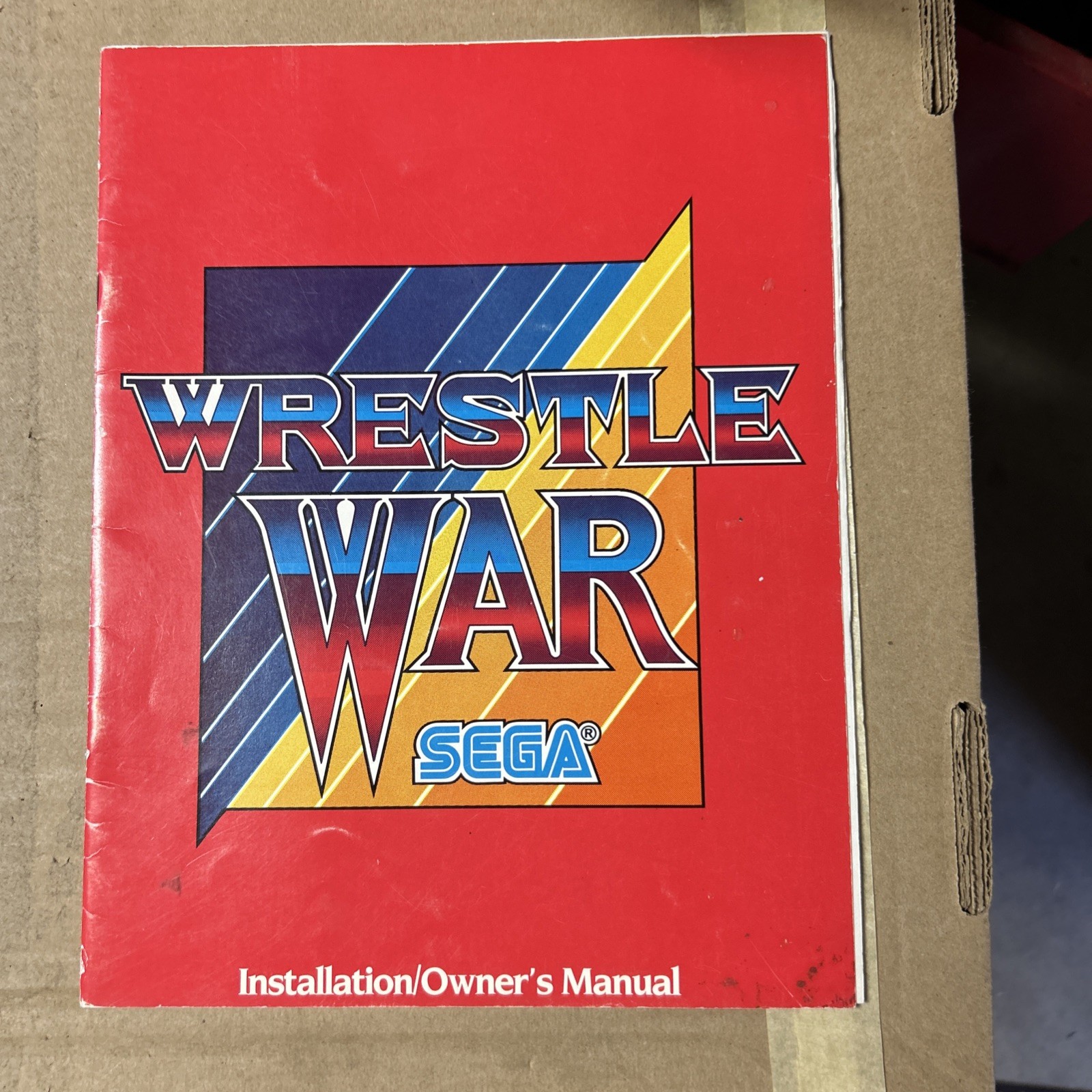 original WRESTLE WAR SEGA vintage arcade video game MANUAL