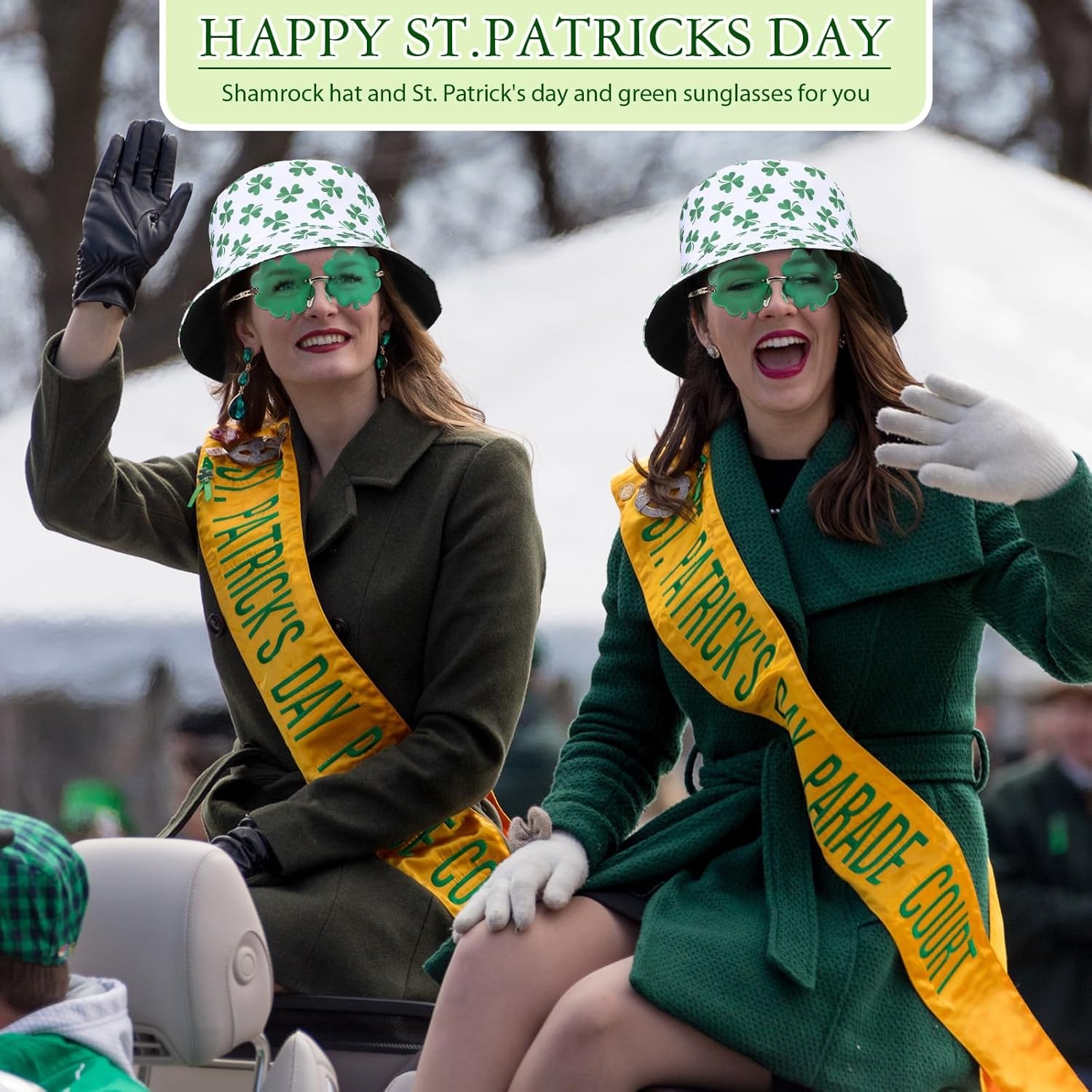 Cozypower St. Patricks Day Accessories Bucket Hat Clover...