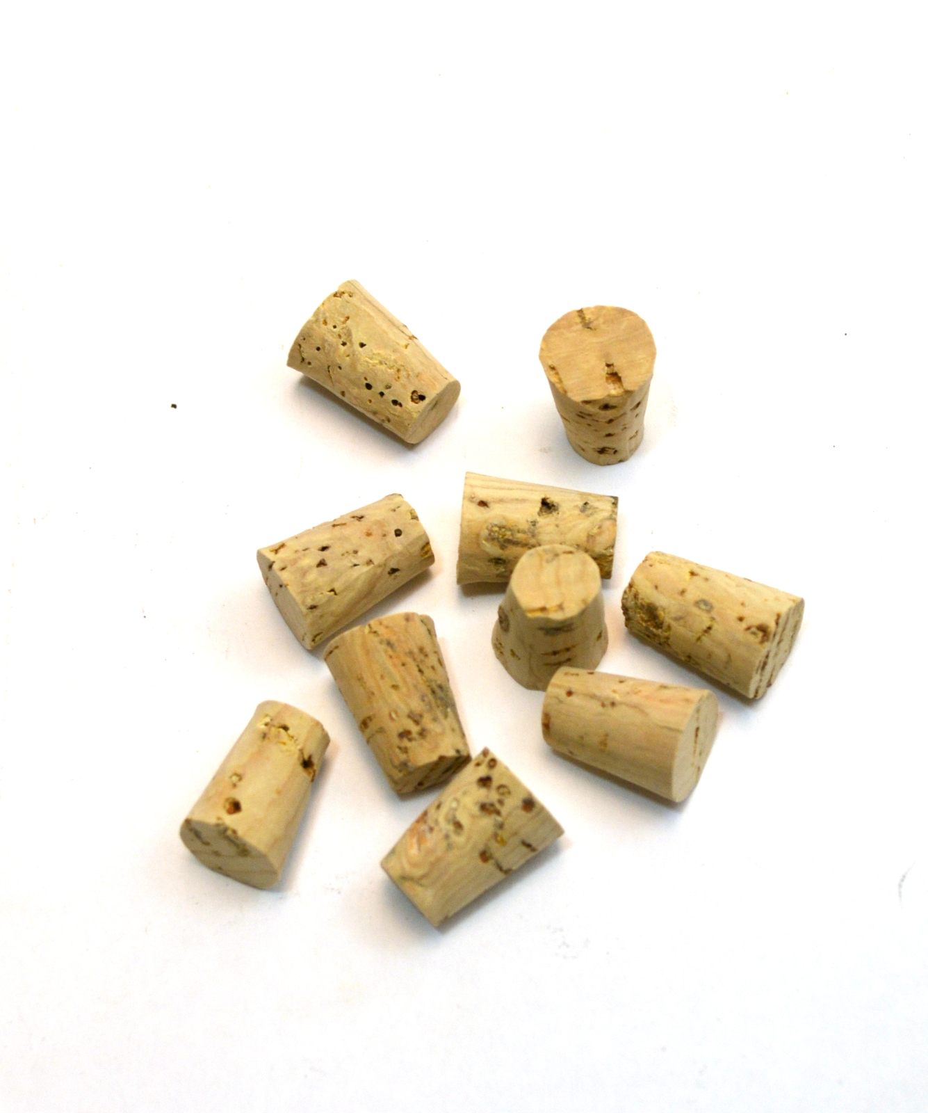 Cork Stopper - Bark, size no. 1, bottom 8mm, top 11mm, length 16mm, pk of 10