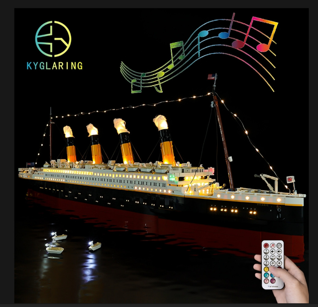 LED Light Kit for Titanic - Compatible with LEGO® 10294 Set (RC+ Sound Version)