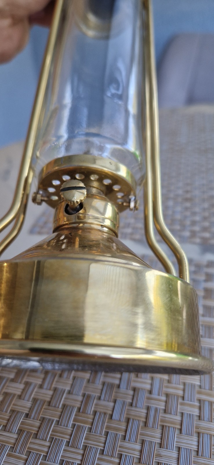 hand made kerosene lamp