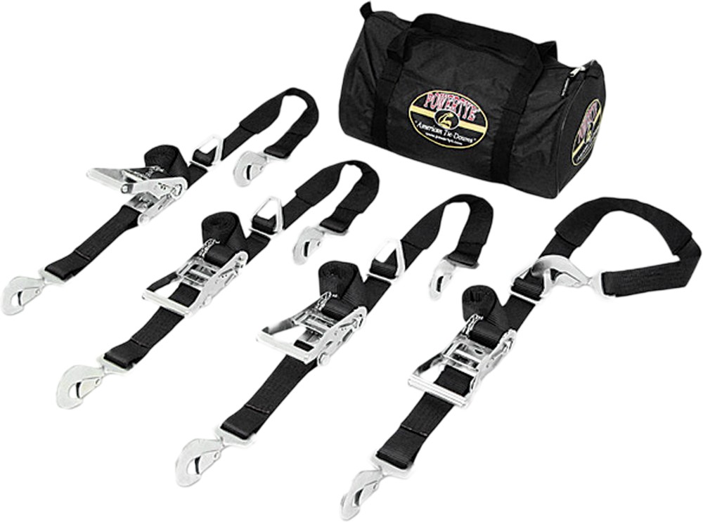 POWERTYE TRIP-152 2-Inch x 6-Foot Auto/Axle Straps Trailer Kit