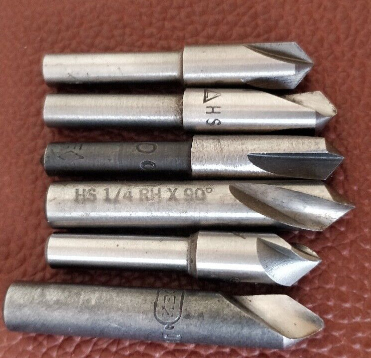NICE set of 6 ~ 1/4" countersinks USA MADE KEO SCHRILLO SEVERANCE