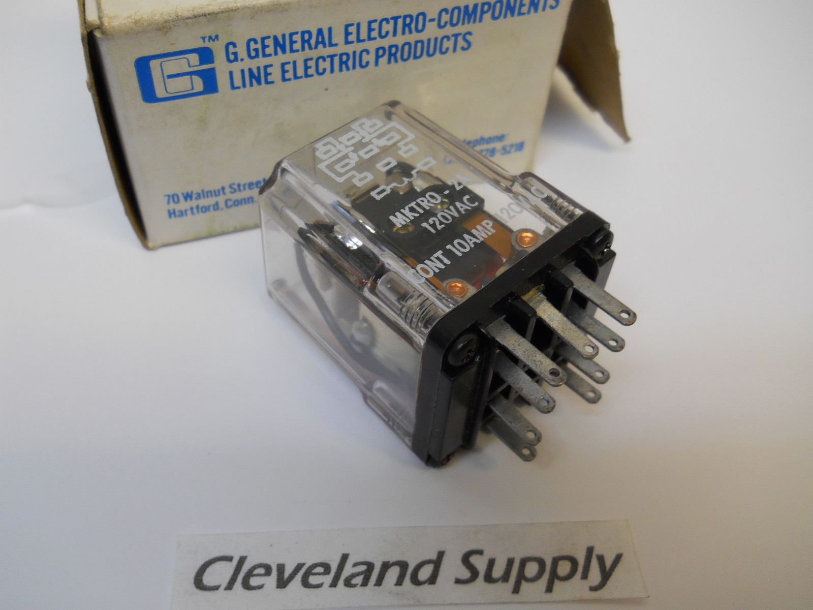 LINE ELECTRIC MKTR0-2A-120 RELAY 10A 120VAC  NOS CONDITION IN BOX