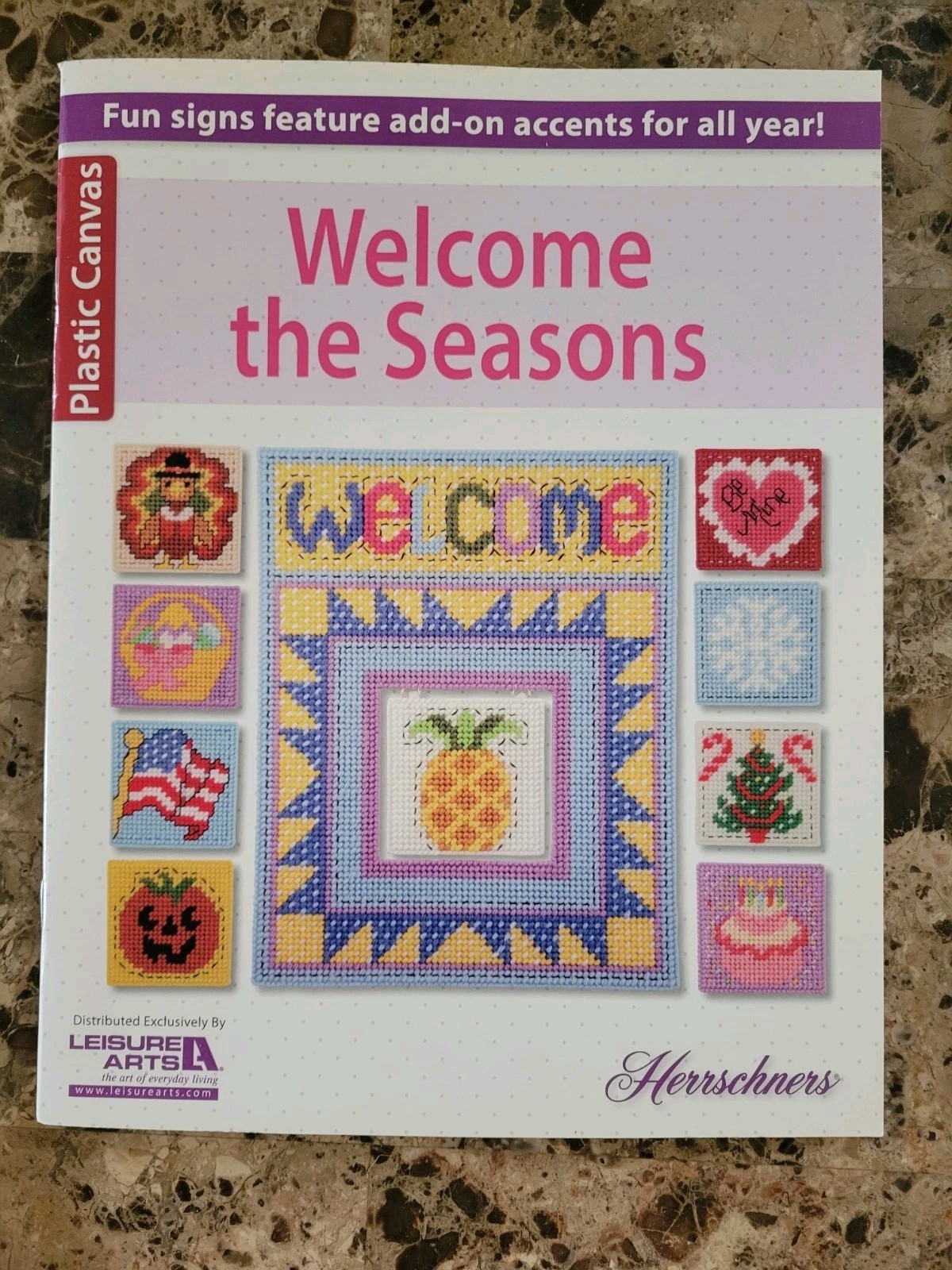 Plastic Canvas Patterns Pattern Book Decor Tissue Boxes & Coasters Etc Lot of 8