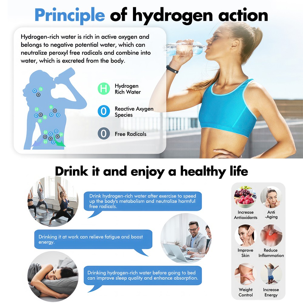 Hydrogen Water Electric Hydrogen Water Ionizer Generator Machine Water Generator