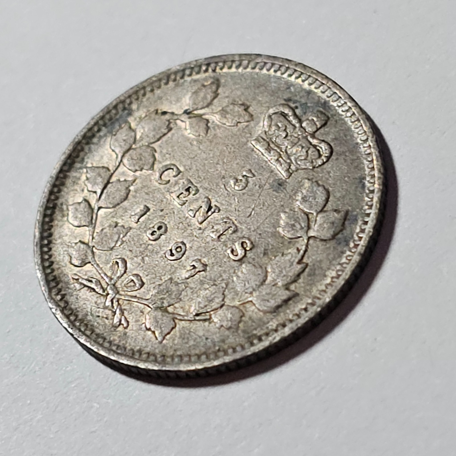 1897 - NARROW 8 - Canada 5 five cents - LOW COMBINED SHIP - C5-382