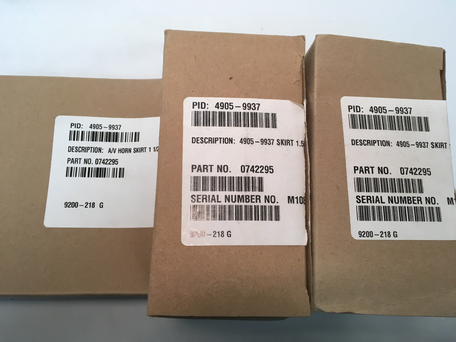Lot of (3) Simplex 4905-9937 Skirt 1.5" Deep SV Red