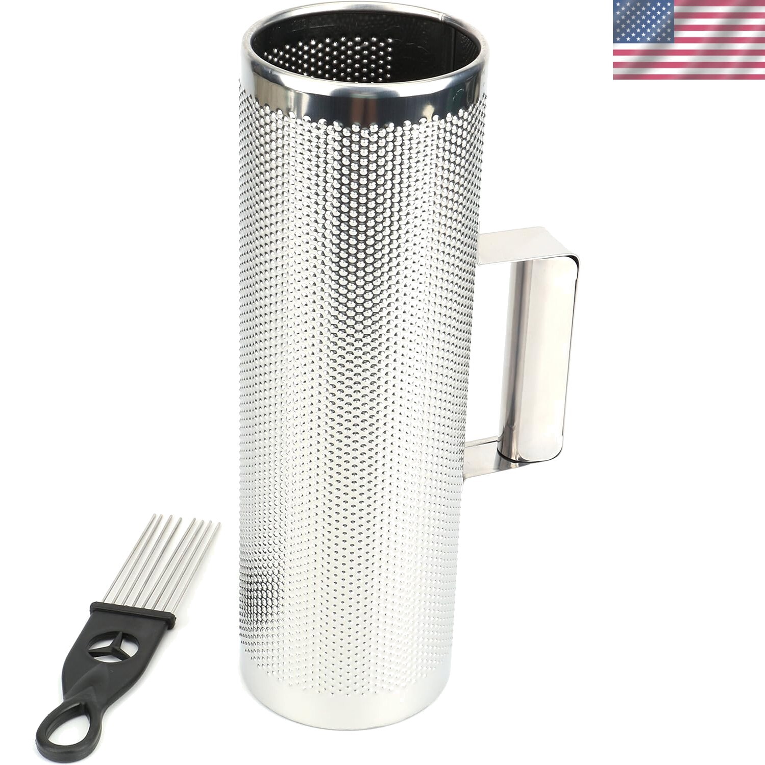 Latin Percussion 4" x 12" Metal Guiro with 8 Tine Scraper - Compact and Stylish