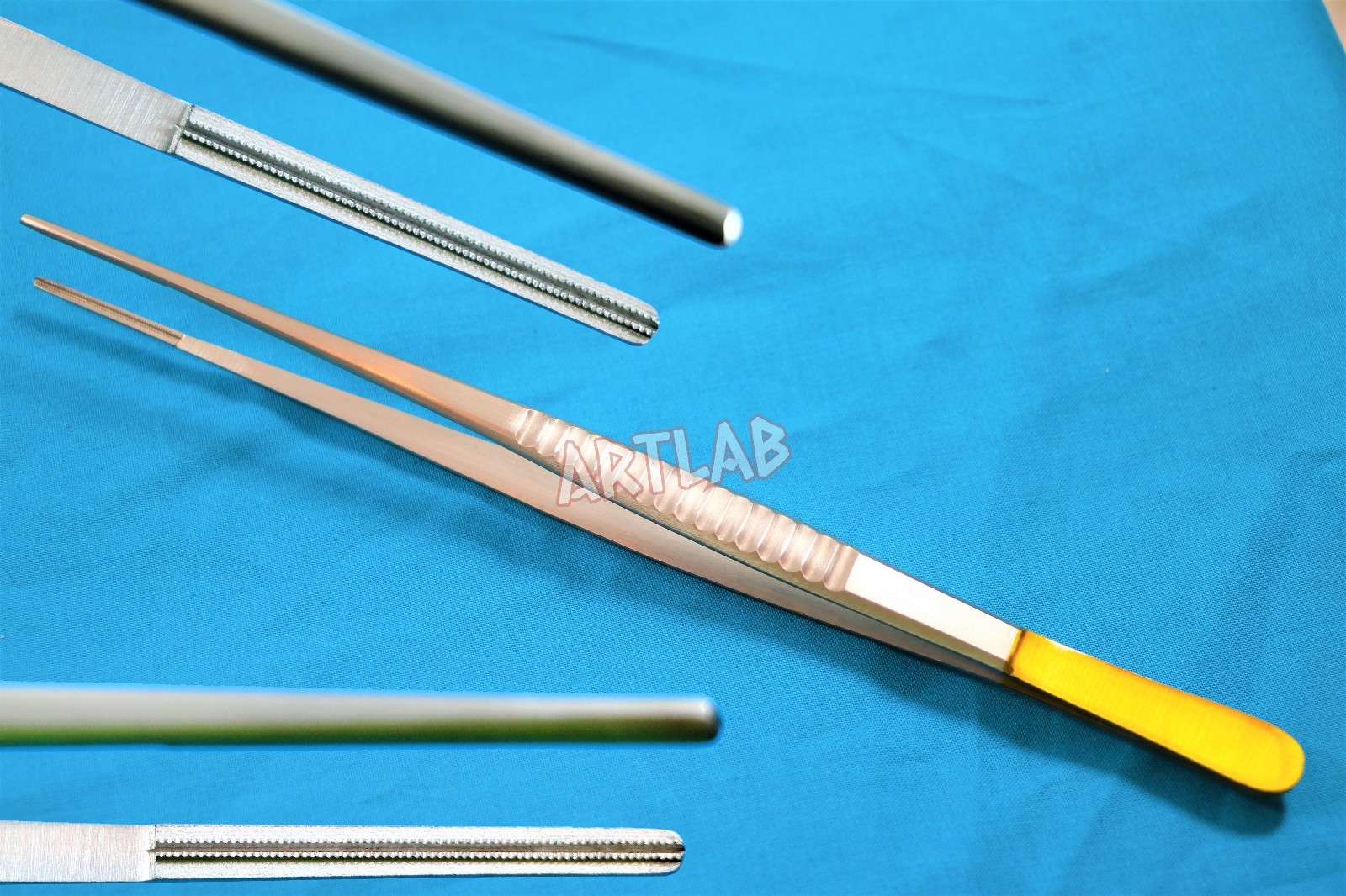 NEW ATRAUMATIC DEBAKEY ARTERY TISSUE FORCEPS/ TWEEZERS W/GOLD HANDLE 10"