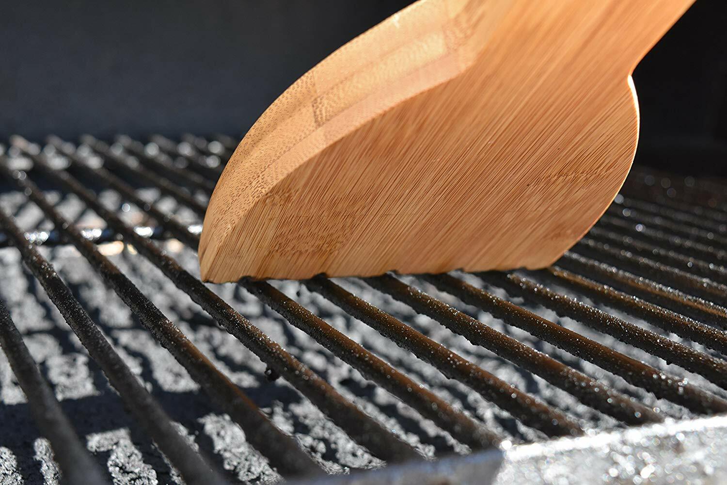 Wooden BBQ Grill Scraper Tool -- ORIGINAL FEROS SAFER SCRAPER
