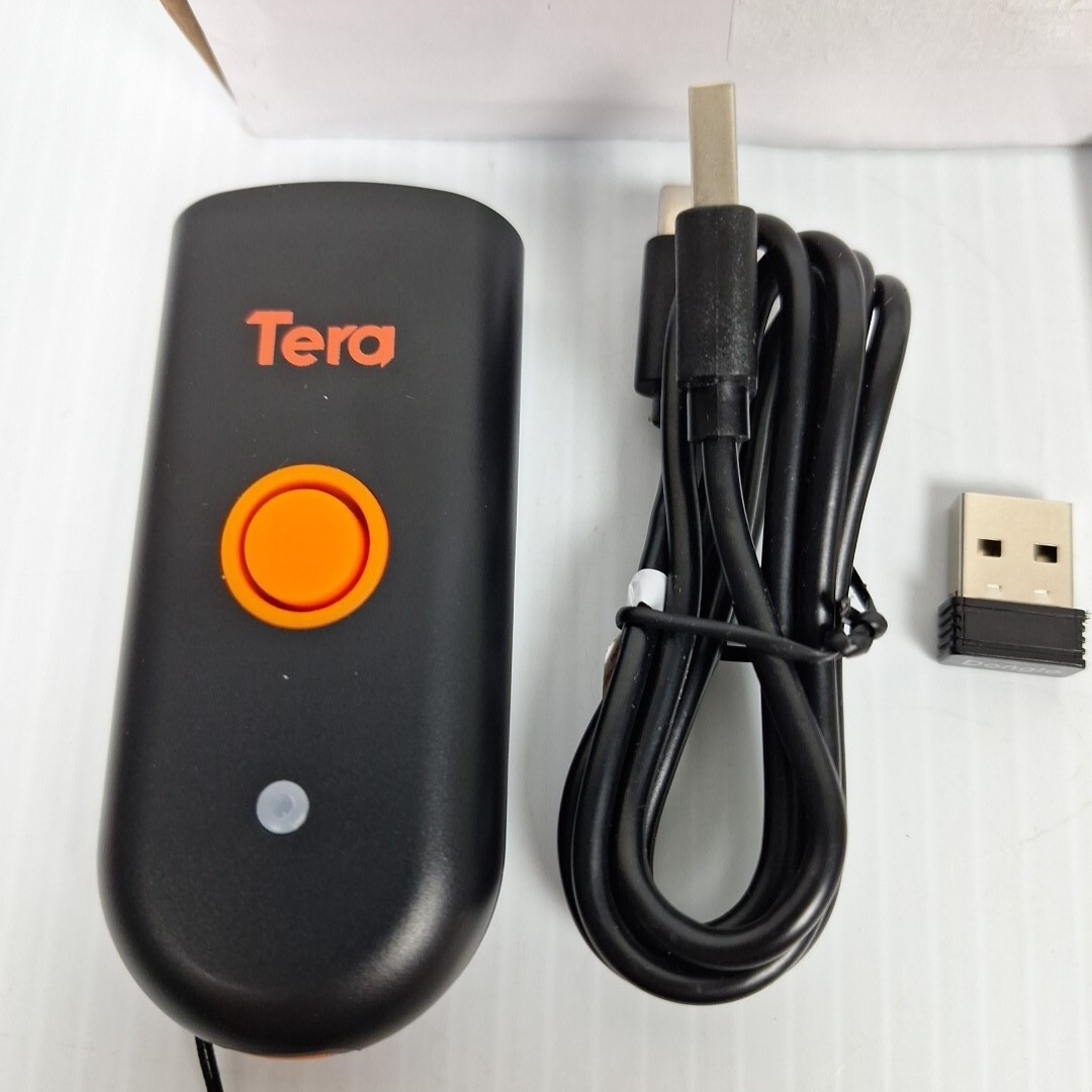 Tera Model 1200 Mini Portable Barcode Scanner - USB, Plug & Play, Dongle, Manual