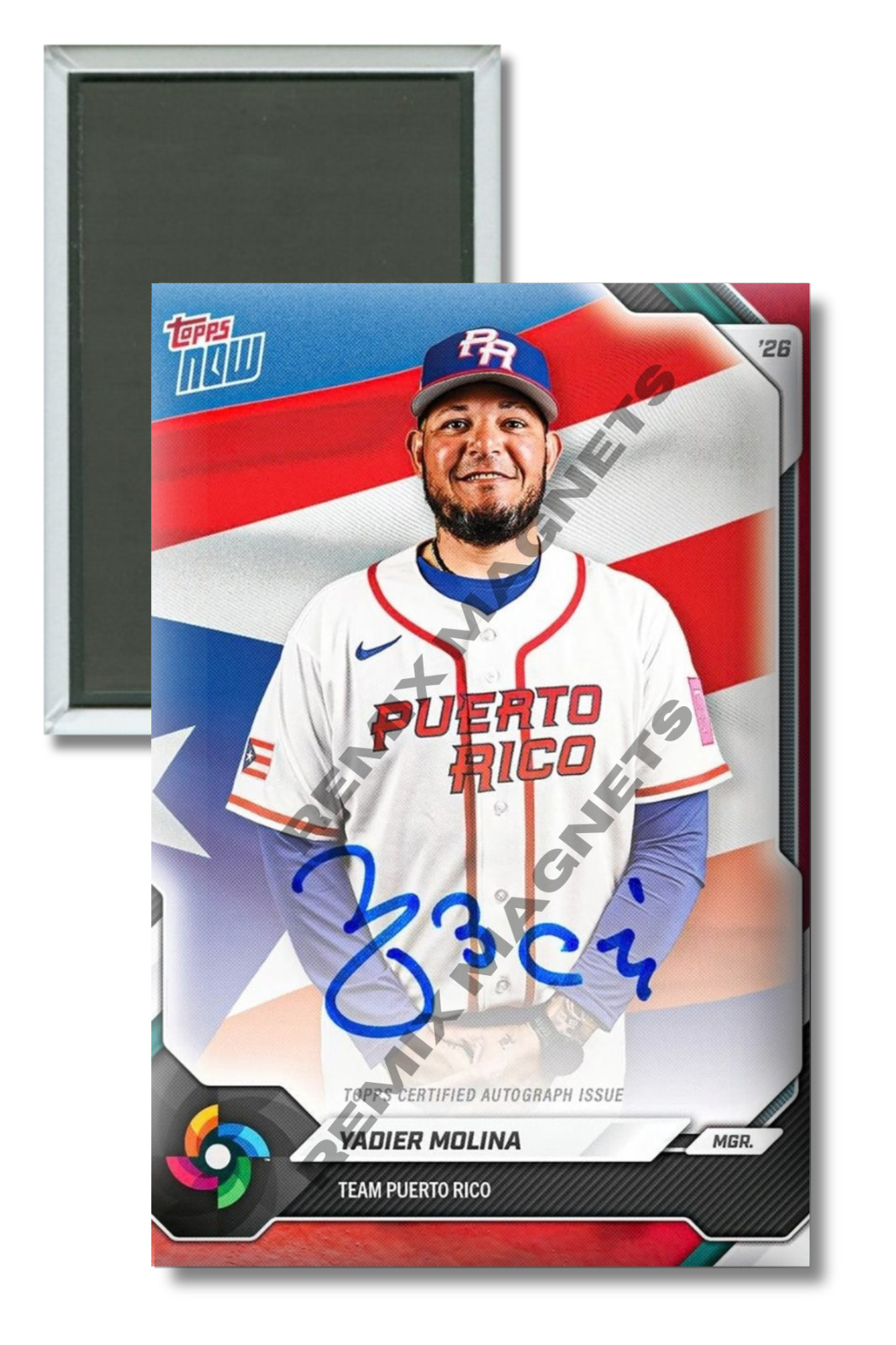 RP 2026 World Baseball Classic WBC Yadier Molina Puerto Rico 2 x 3 Locker Magnet