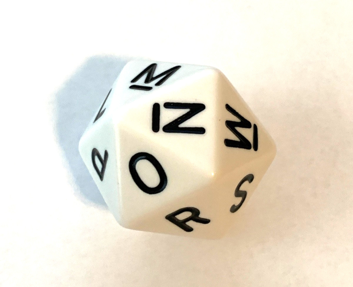Scattergories Letter Dice White 20 Sided Great Replacement Alphabet Dice