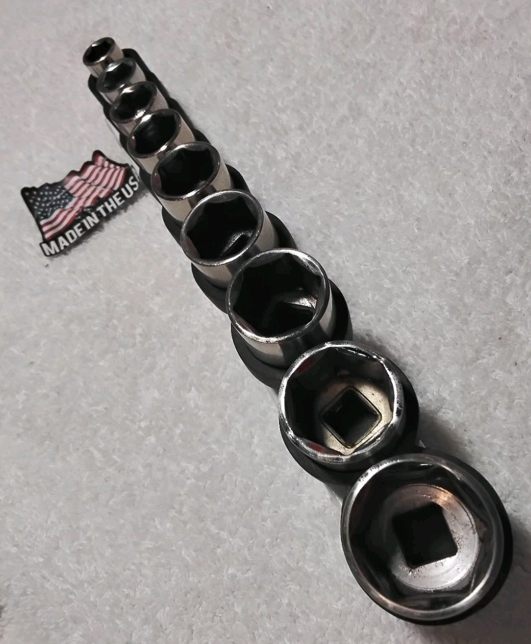 9pc CRAFTSMAN 3/8" DRIVE 6pt  3/8"-7/16"-1/2"-9/16"-5/8"-11/16"-3/4"-13/16-"7/8"