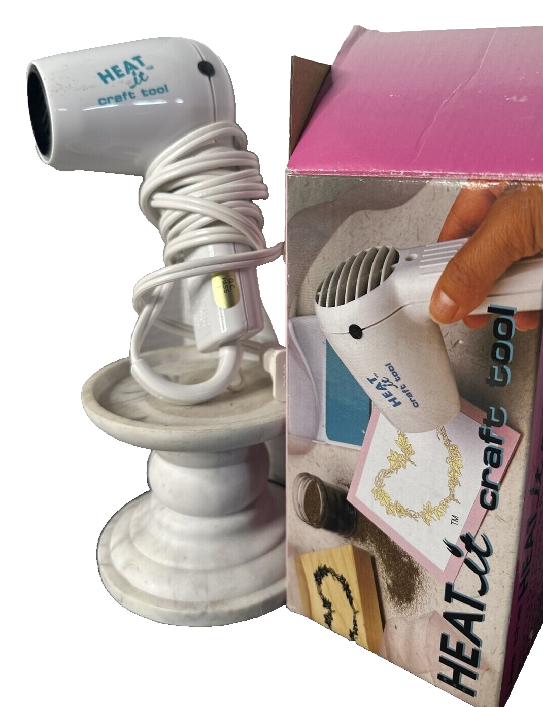 Heat It Craft Tool Blower Shrinking Quick Dry Easy Quiet Multi-Purpose White