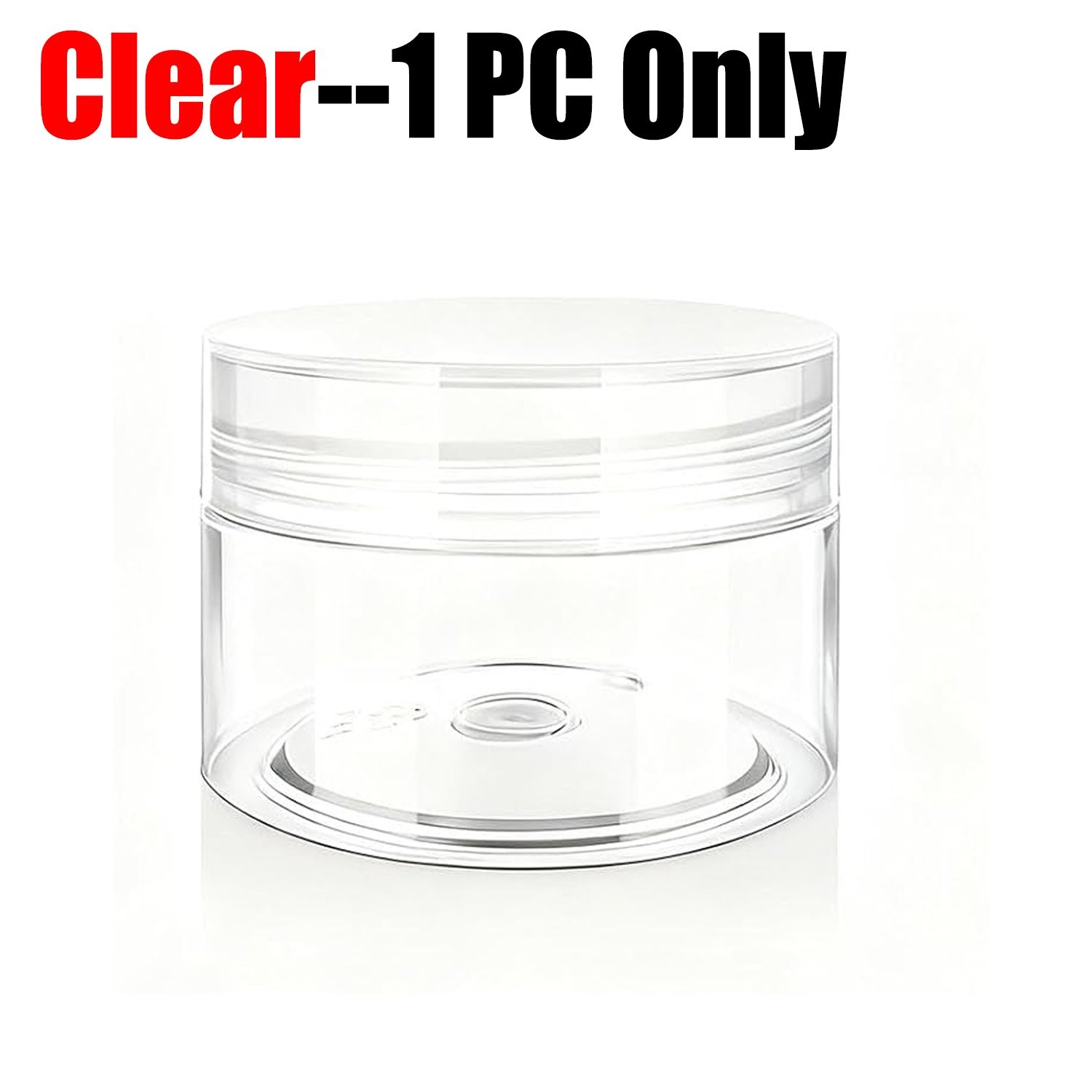 4Pcs Plastic Pot Jars Round Clear Leak Proof Plastic Container Jars with Lid USA