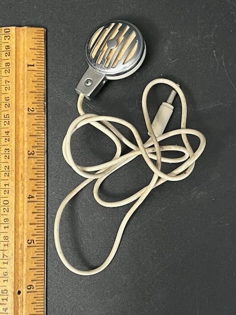 Vintage Clip-On Lapel Microphone Made in Japan 1950s–60s 2.5mm Plug