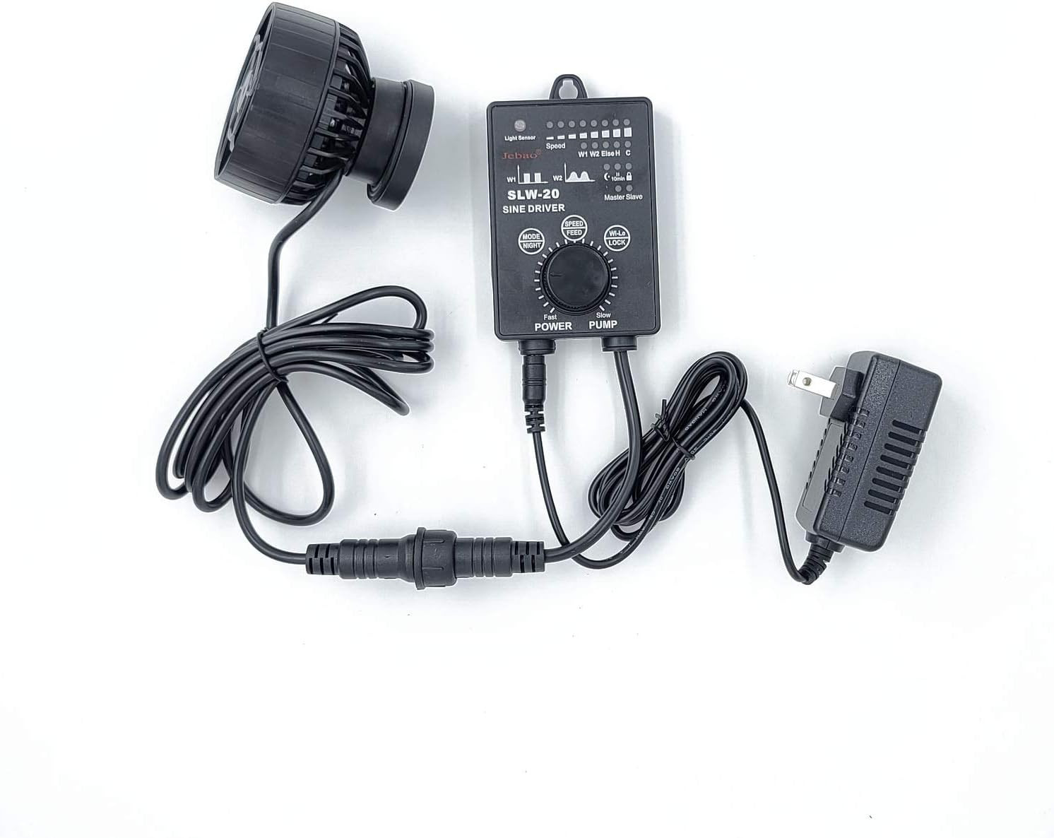 Jebao SLW Wave Maker Flow Pump with Controller for Marine Reef Aquarium (SLW-20,
