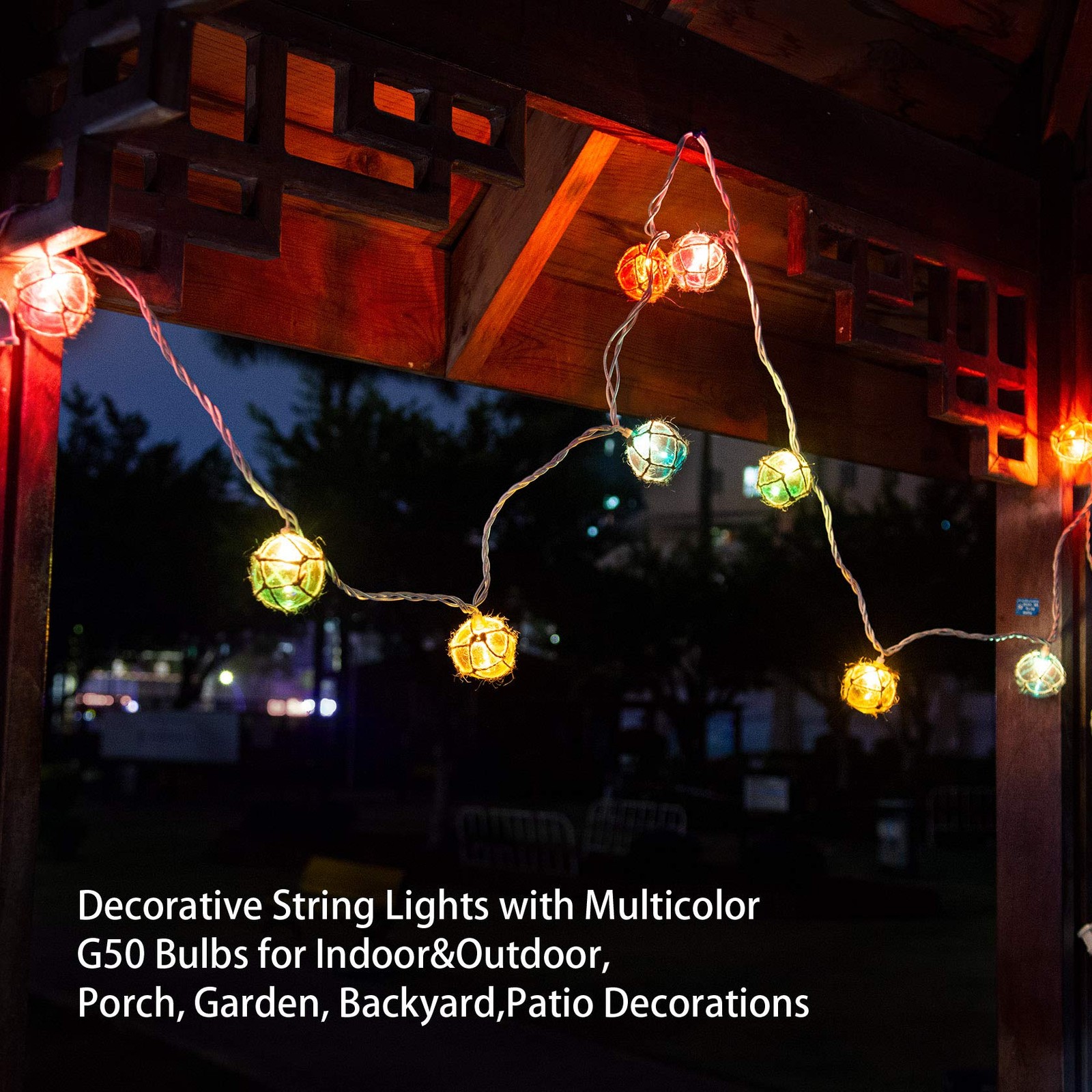 Nautical Fish Float String Lights Set of 10 LED Ball Nautical Float Lights