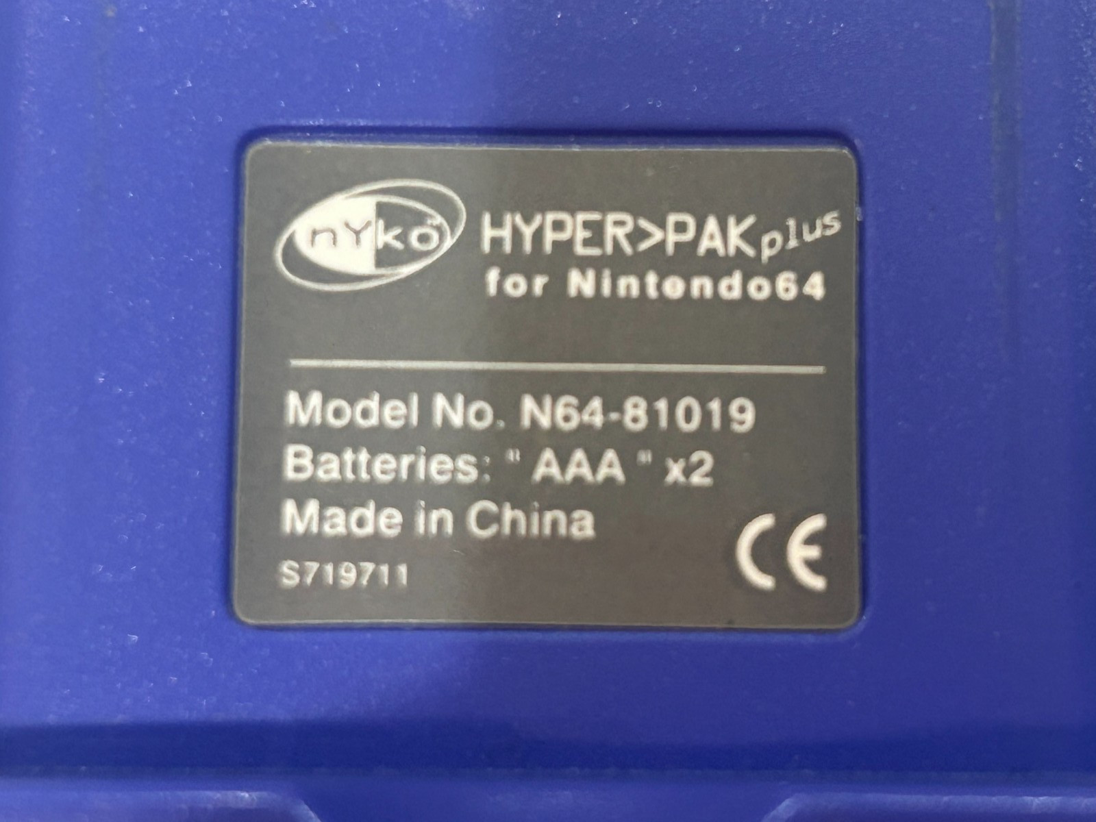 Nyko Hyper Pak Plus N64 Rumble Pack Hyper Pak - Blue