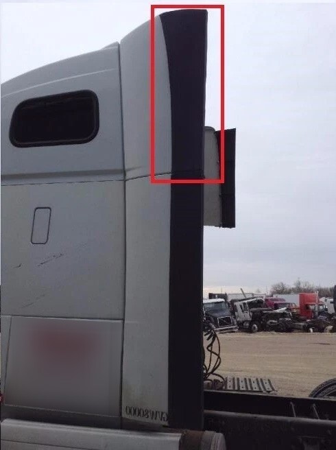 Compatible with Volvo VNL 2004-2017 Upper Wind Cab Fairing Deflector Left