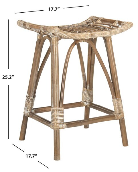 Safavieh LEDA RATTAN COUNTER STOOL, Reduced Price 2172751861 WIK6512B