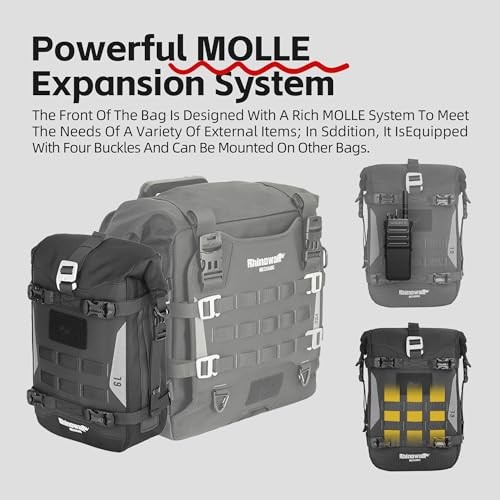 Waterproof Motorcycle Crash Bar Bag, Expandable (1 Piece) | Multi-mount