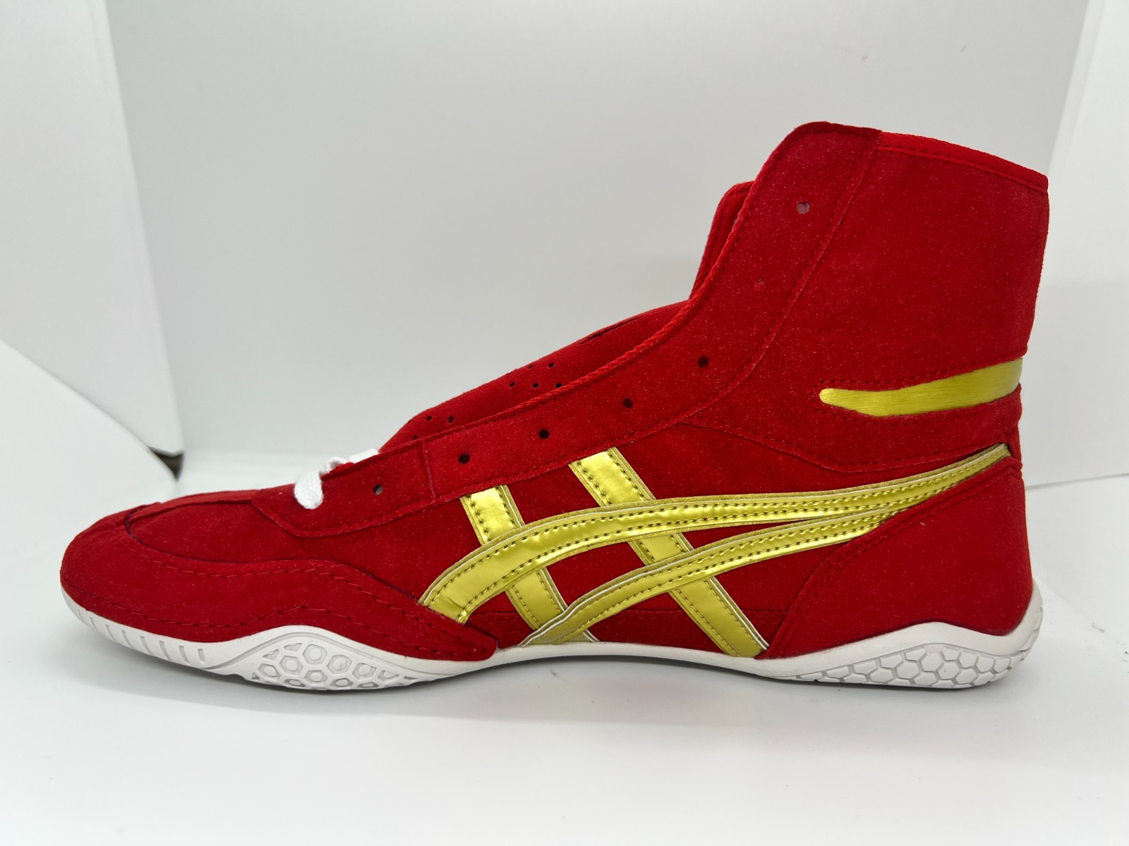 asics Boxing Wrestling Shoes Red Gold Line 1083A001 NEW EX-EO TWR900 Next