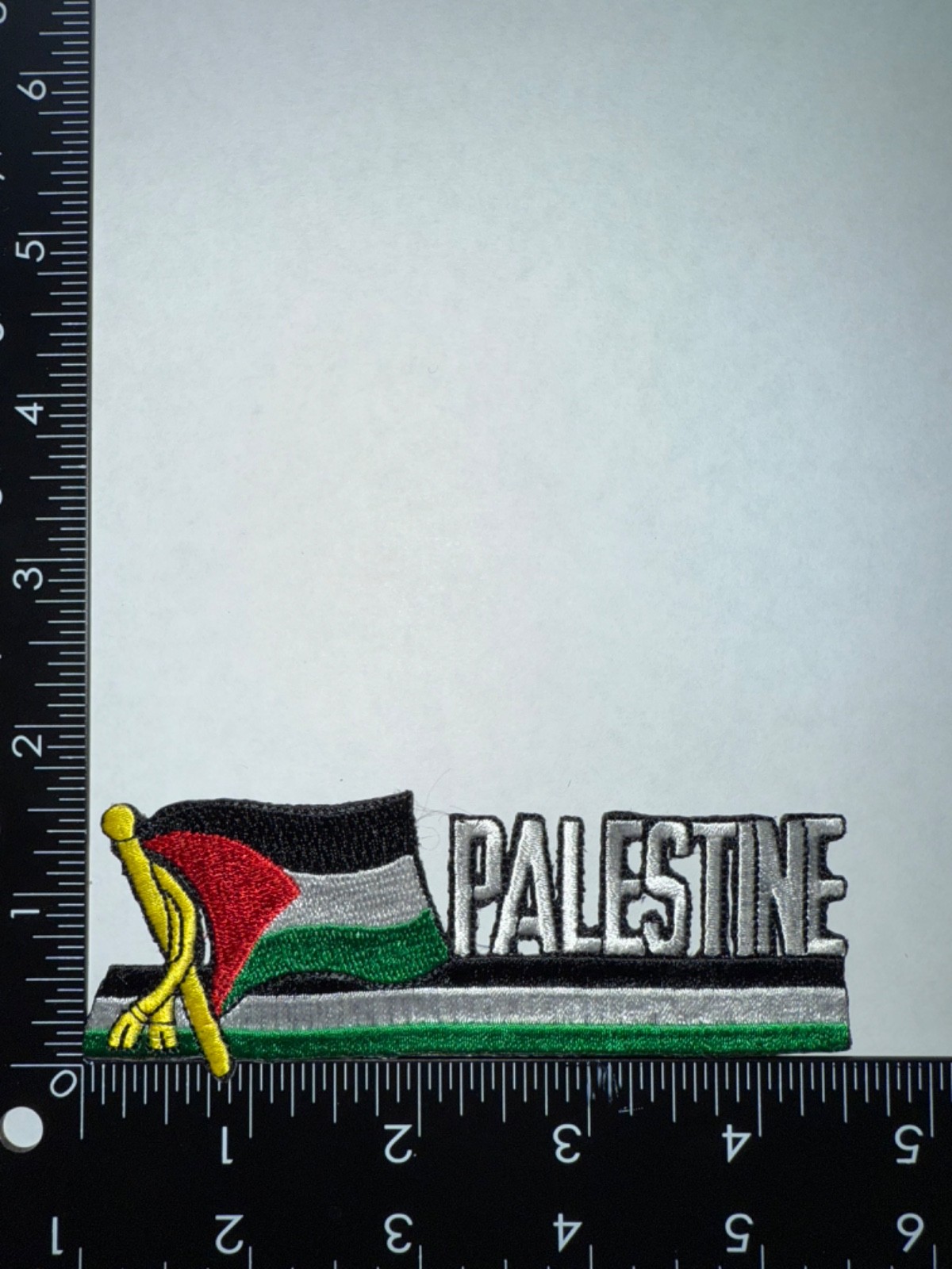 Palestine Flag Embroidered Cut Out Patch Iron-On Collectible