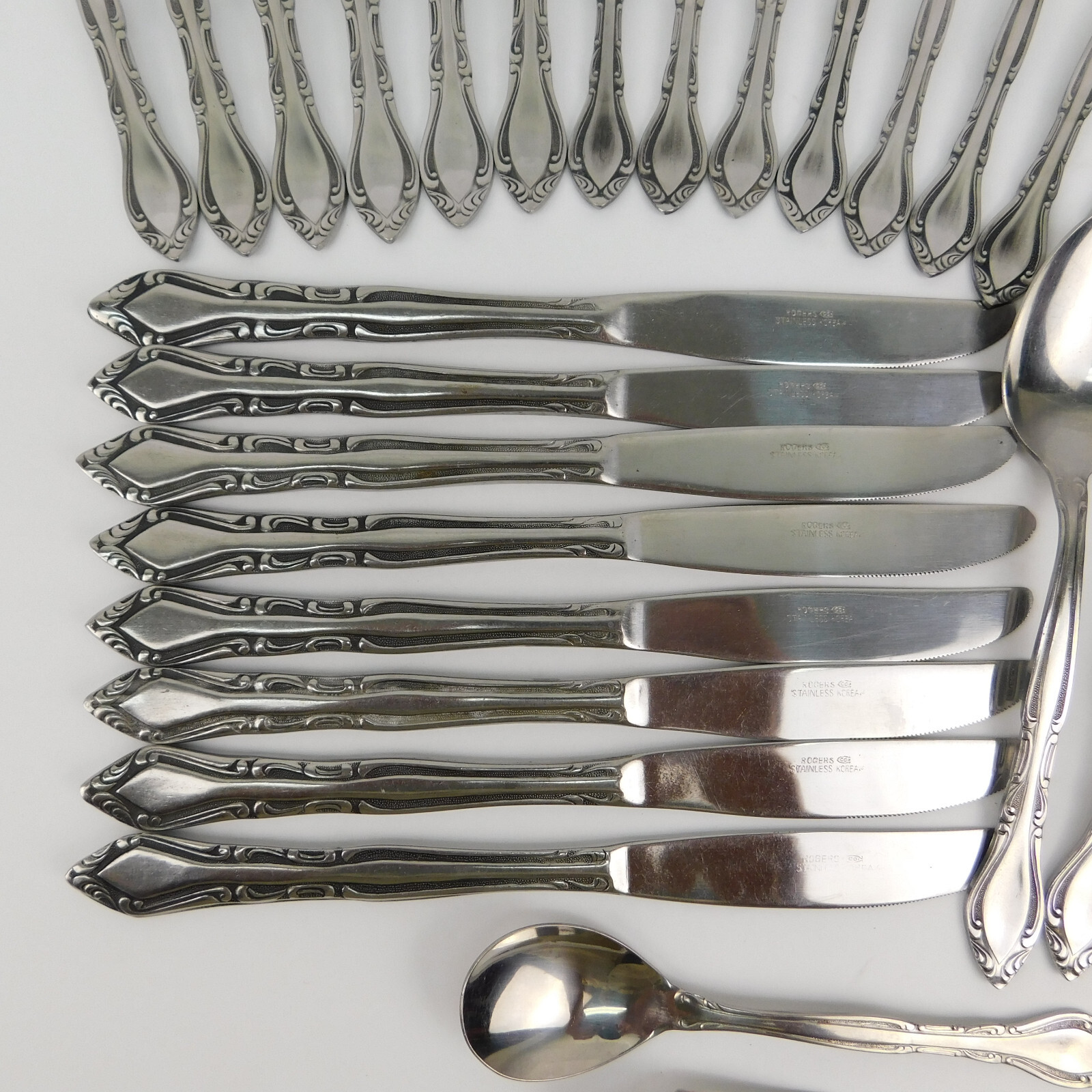 ROGERS CO/Stanley Roberts Korea Auberge Stainless Flatware 47pc set