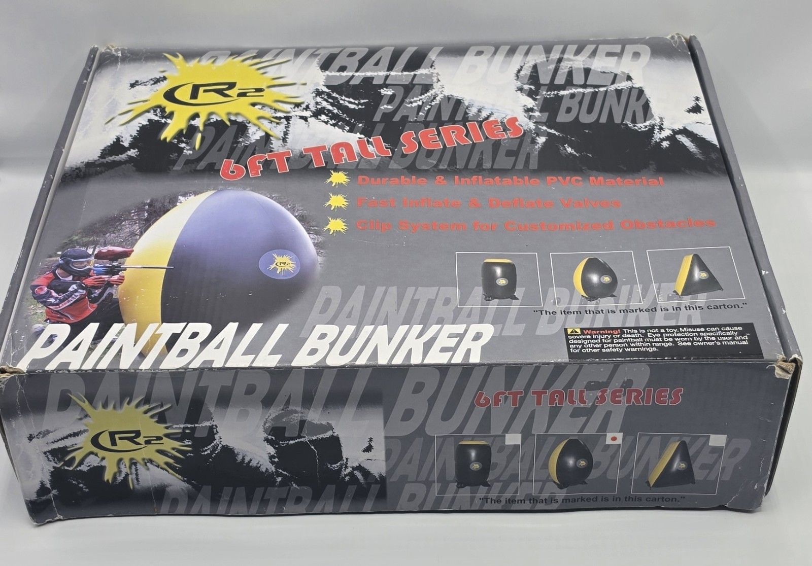 R2 Paintball Bunker 6ft Tall Series Egg Shaped Inflatable Nerf Laser Tag - NEW