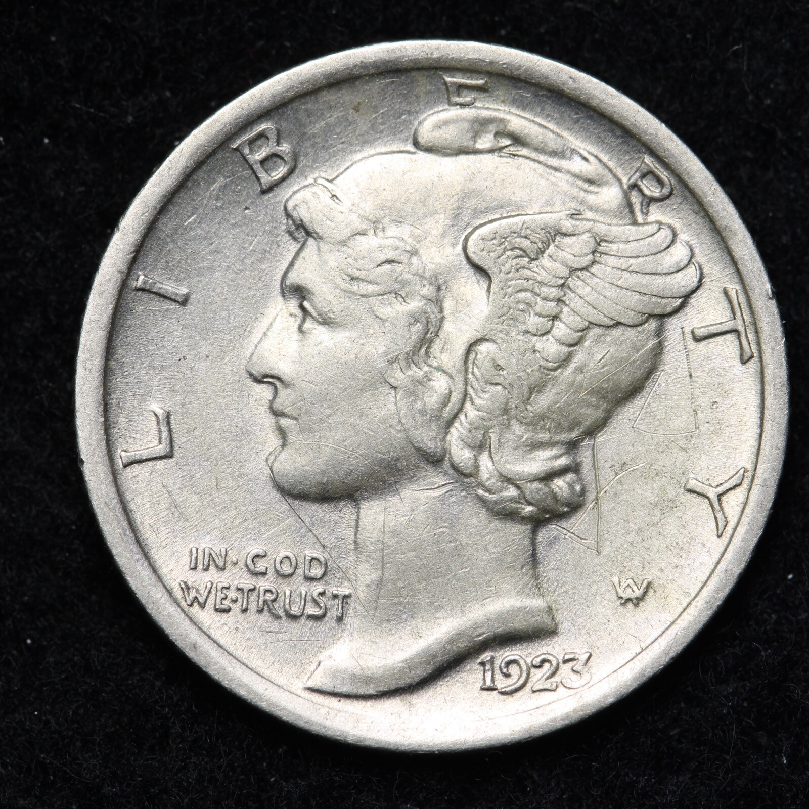 1923 Mercury Silver Dime CHOICE AU E267 XH