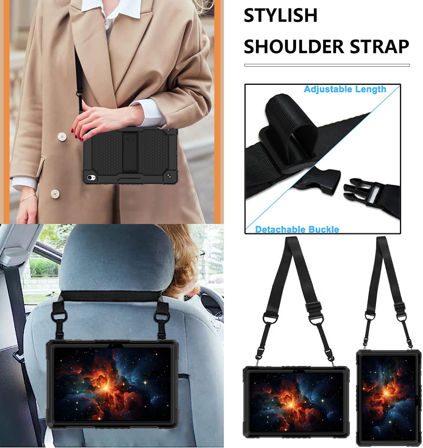 Onn 11 inch Tablet Pro Case 2024 Model 100146660 Cover / Glass Screen Protector