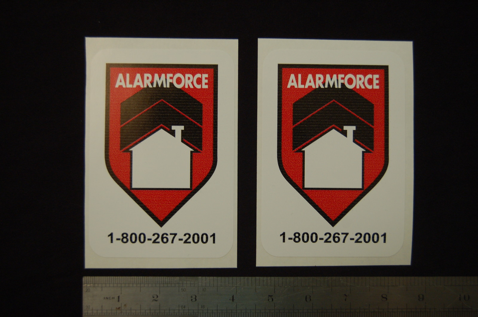 2x 24 hr alarm force SECURITY SURVEILLANCE  DECAL STICKER property home CCTV